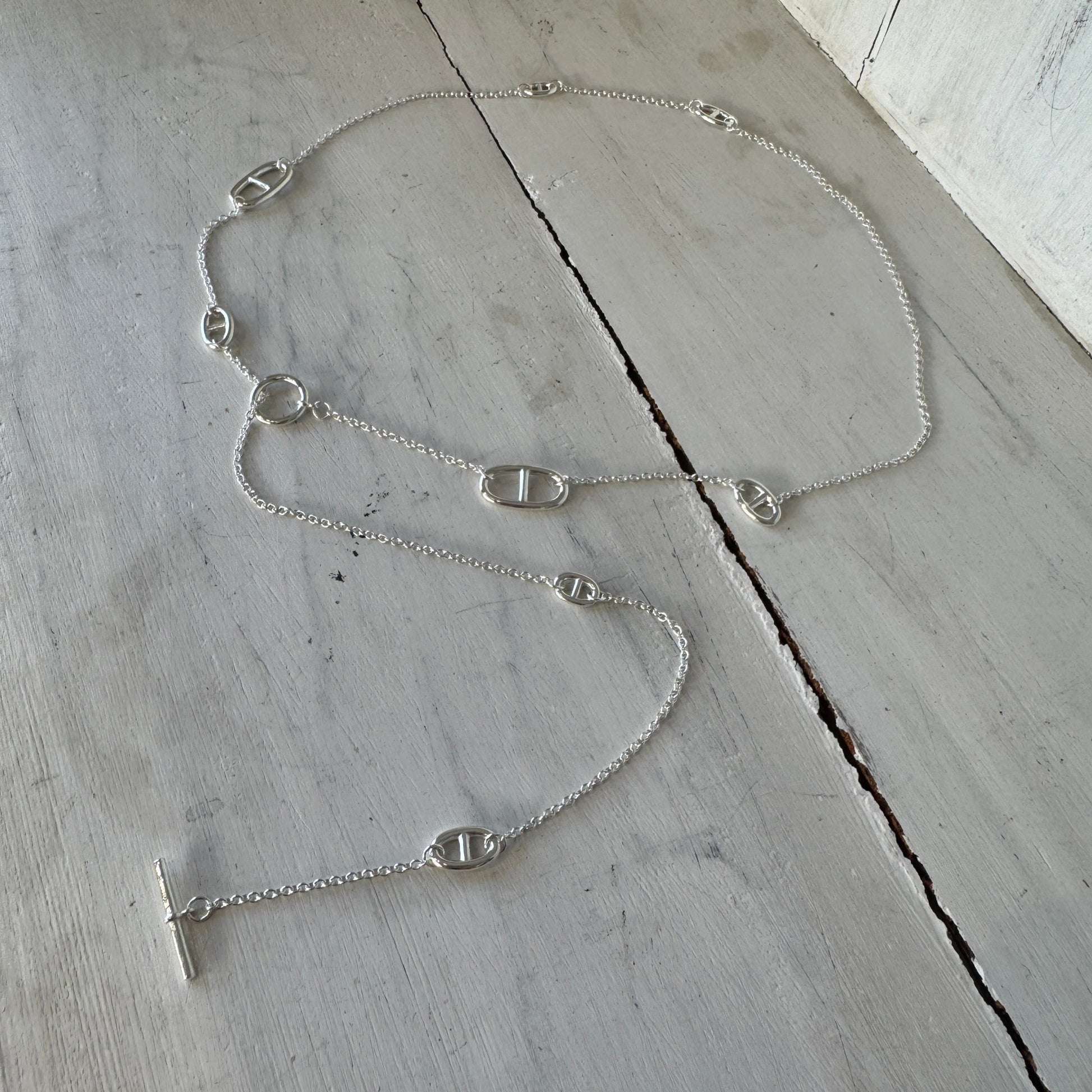 【Champdelarose】Anchor chein long necklace - Champdelarose