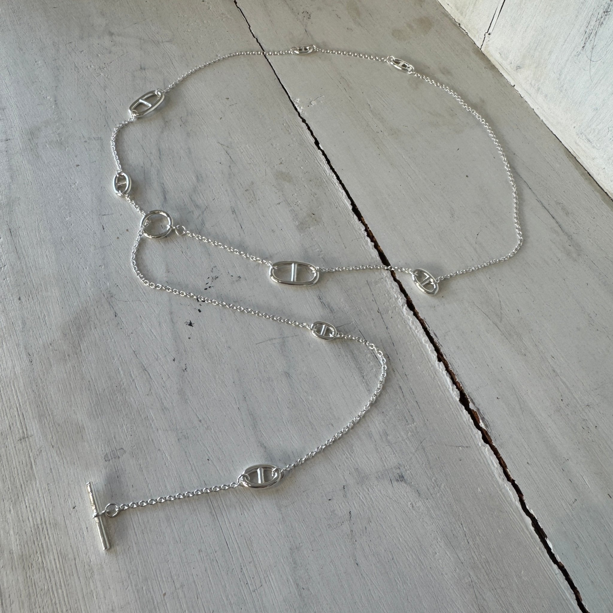 【Champdelarose】Anchor chein long necklace - Champdelarose