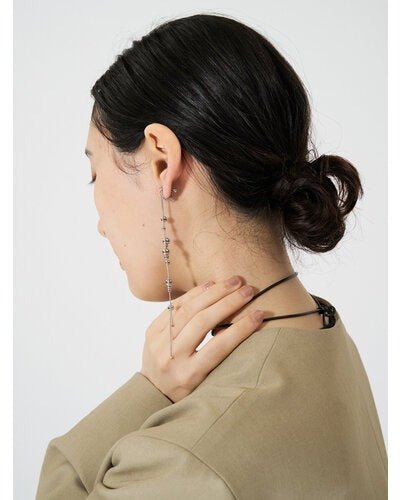 【CHIGNON 2026 AUTUMN】スライドビーズロングイヤリング - Champdelarose