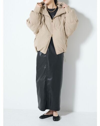 【CHIGNON 2026 AUTUMN】フェイクレザーストラップドレス - Champdelarose