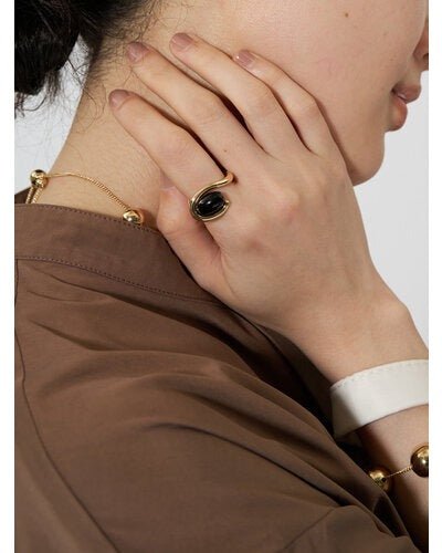 【CHIGNON 2026 AUTUMN】ストーンラインリング - Champdelarose