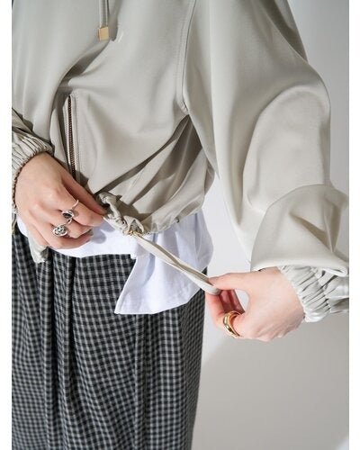 【CHIGNON 2026 AUTUMN】サテンフーディー - Champdelarose