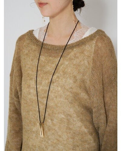 【CHIGNON 2026 AUTUMN】ダブルバーブローチ＆ネックレス - Champdelarose