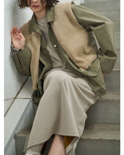 【CHIGNON 2026 AUTUMN】フェイクファードッキングベスト - Champdelarose