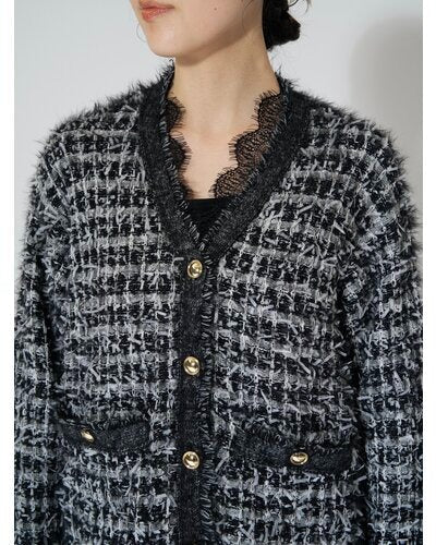 【CHIGNON 2026 AUTUMN】フェザーツイードニットCD - Champdelarose