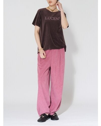 【CHIGNON 2026 AUTUMN】"LUCENT"プリントベロアTEE - Champdelarose