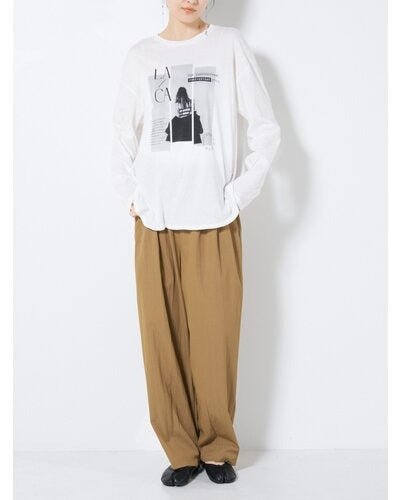 【CHIGNON 2026 AUTUMN】OFF PHOTOプリントロンTEE - Champdelarose