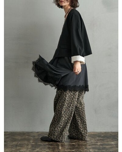 【CHIGNON 2026 AUTUMN】ウォッシュドレオパードチノPT - Champdelarose
