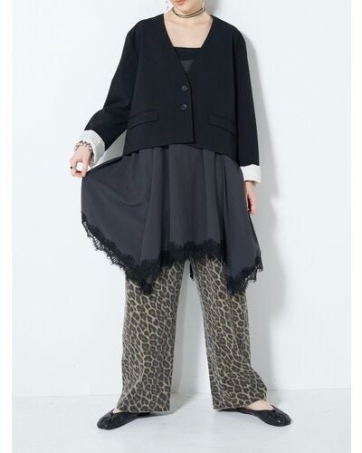 【CHIGNON 2026 AUTUMN】ウォッシュドレオパードチノPT - Champdelarose