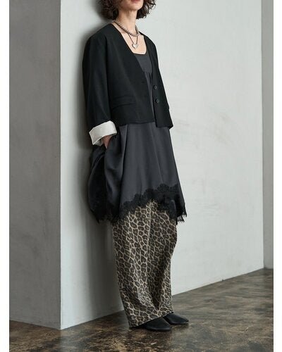 【CHIGNON 2026 AUTUMN】ウォッシュドレオパードチノPT - Champdelarose