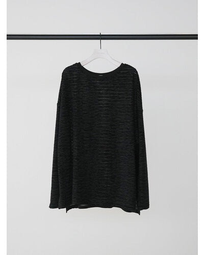 【CHIGNON 2026 AUTUMN】シアーベロアボーダーロンTEE - Champdelarose