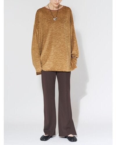 【CHIGNON 2026 AUTUMN】シアーベロアボーダーロンTEE - Champdelarose