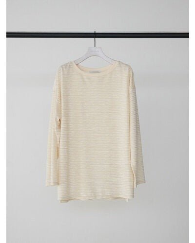 【CHIGNON 2026 AUTUMN】シアーベロアボーダーロンTEE - Champdelarose