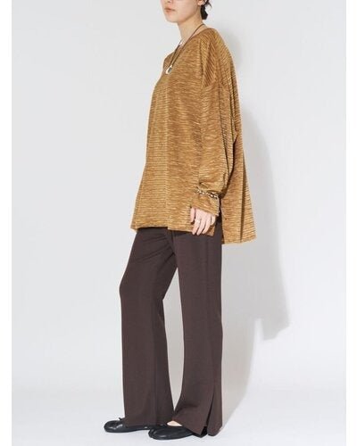 【CHIGNON 2026 AUTUMN】シアーベロアボーダーロンTEE - Champdelarose