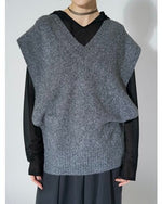 【CHIGNON 2026 AUTUMN】サイドオープンVネックニットVT - Champdelarose