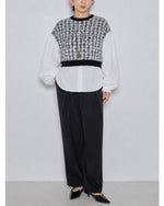 【CHIGNON 2026 AW】 ドッキングツィードニット-10月上旬頃発送 - Champdelarose