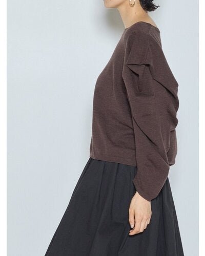【CHIGNON 2026 AW】タックドレープスリーブニット - 10月上旬頃発送 - Champdelarose