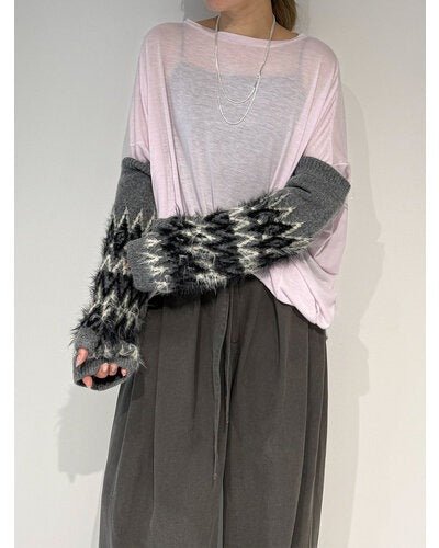 【CHIGNON 2026 AW】 シャギーJQスリーブウォーマー - 10月上旬頃発送 - Champdelarose
