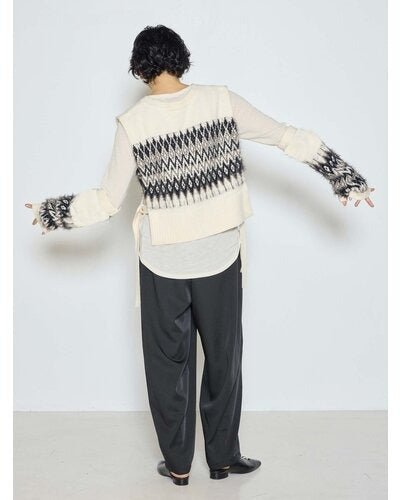【CHIGNON 2026 AW】 シャギーJQスリーブウォーマー - 10月上旬頃発送 - Champdelarose