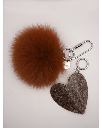 【CHIGNON 2026 AW】FOXファー＆BIGハートキーチャーム - 10月上旬頃発送 - Champdelarose