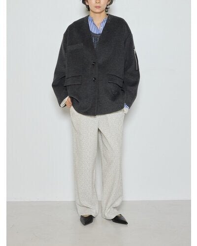 【CHIGNON 2026 AW】ノーカラーニュアンスミリタリーJK - 10月上旬頃発送 - Champdelarose
