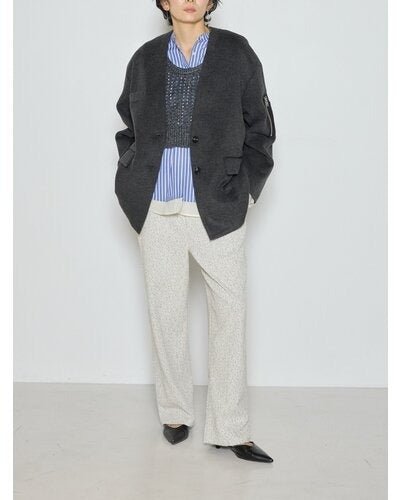 【CHIGNON 2026 AW】ノーカラーニュアンスミリタリーJK - 10月上旬頃発送 - Champdelarose