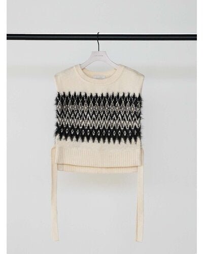 【CHIGNON 2026 AW】シャギーJQレイヤードベスト - 10月上旬頃発送 - Champdelarose