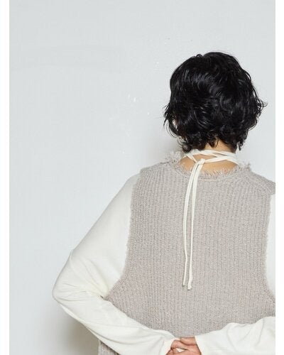 【CHIGNON 2026 AW】ブークレMIXフリンジベスト - 10月上旬頃発送 - Champdelarose