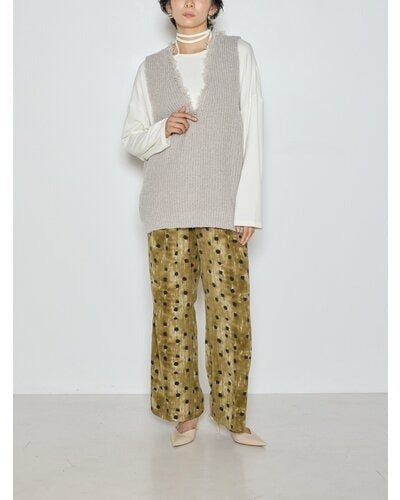 【CHIGNON 2026 AW】ブークレMIXフリンジベスト - 10月上旬頃発送 - Champdelarose