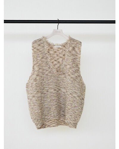 【CHIGNON 2026 AW】ブークレMIXフリンジベスト - 10月上旬頃発送 - Champdelarose