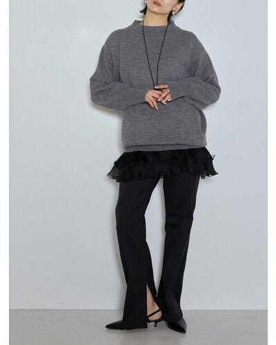【CHIGNON 2026 AW】ワイドリブヘムロングニットPO - 10月上旬頃発送 - Champdelarose