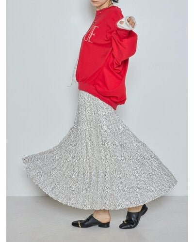 【CHIGNON 2026 AW】レオパドットリズムプリーツSK - 10月上旬頃発送 - Champdelarose