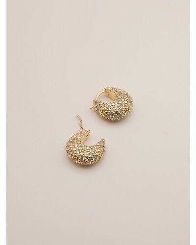 【CHIGNON 2026 PRE - SPRING】ドロップパヴェワンタッチピアス - Champdelarose