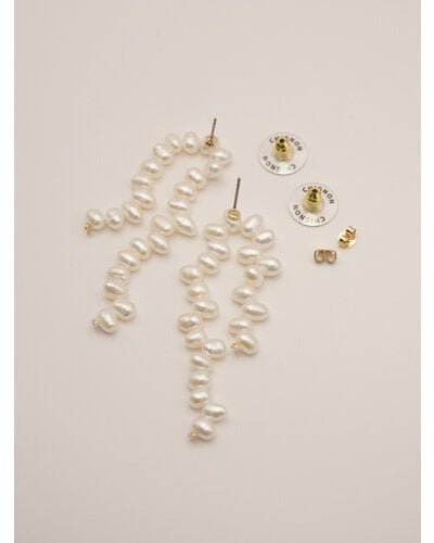 【CHIGNON 2026 PRE - SPRING】淡水パールスウィングピアス - Champdelarose