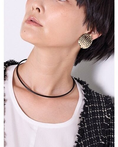 【CHIGNON 2026 PRE - SPRING】ウェイビープレートイヤリング - Champdelarose