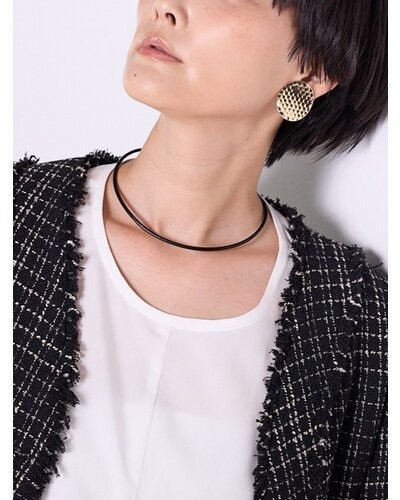 【CHIGNON 2026 PRE - SPRING】リアルレザーフックチョーカー - Champdelarose