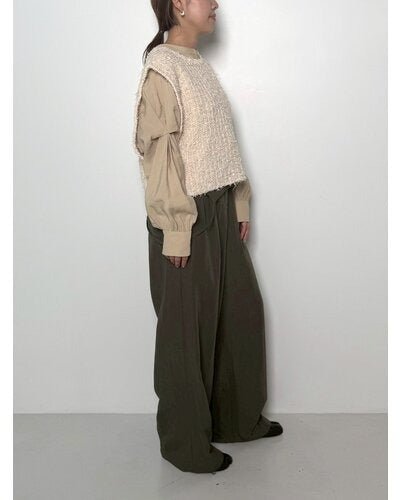 【CHIGNON 2026 PRE - SPRING】ツイードライクニットベスト - Champdelarose
