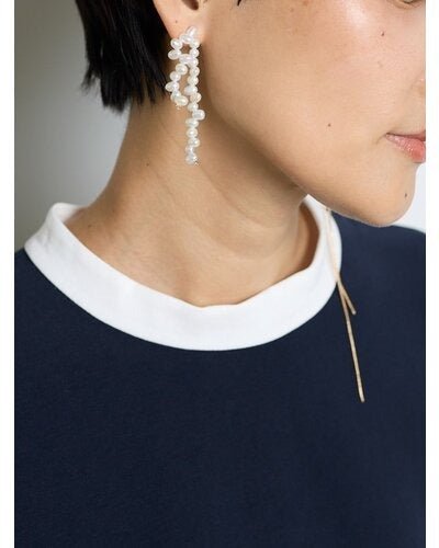 【CHIGNON 2026 PRE - SPRING】淡水パールスウィングピアス - Champdelarose