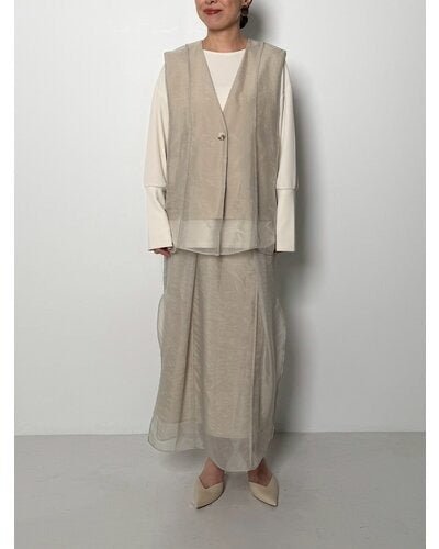 【CHIGNON 2026 PRE - SPRING】シアーレイヤードジレ - Champdelarose
