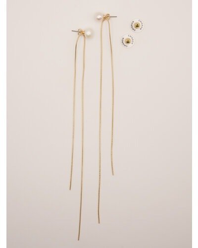 【CHIGNON 2026 PRE - SPRING】淡水＆チェーン2WAYピアス - Champdelarose