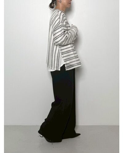 【CHIGNON 2026 PRE - SPRING】2WAYシアーボーダーTOPS - Champdelarose