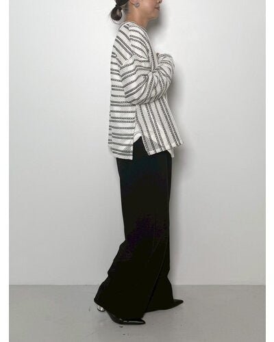 【CHIGNON 2026 PRE - SPRING】2WAYシアーボーダーTOPS - Champdelarose