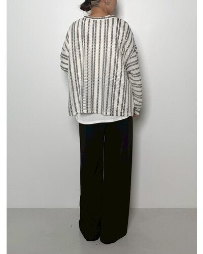 【CHIGNON 2026 PRE - SPRING】2WAYシアーボーダーTOPS - Champdelarose