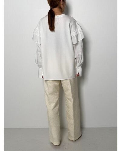 【CHIGNON 2026 PRE - SPRING】ポンチ布帛ドッキングBL - Champdelarose