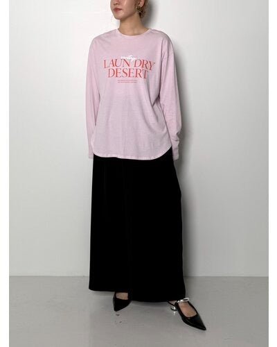 【CHIGNON 2026 PRE - SPRING】LAUNDRY発泡ロゴTee - Champdelarose