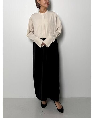 【CHIGNON 2026 PRE - SPRING】パールロングシャツOP - Champdelarose