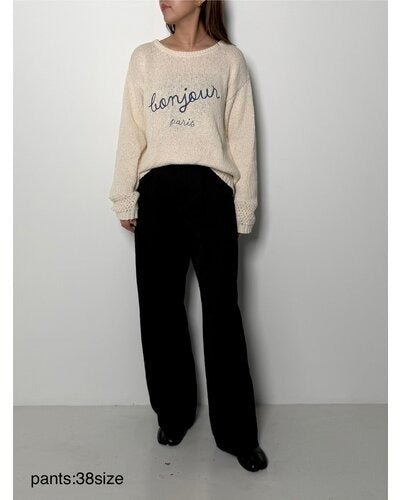 【CHIGNON 2026 PRE - SPRING】ロゴコットンニットPO - Champdelarose