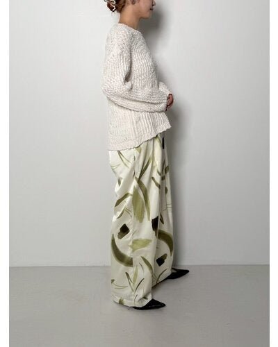 【CHIGNON 2026 PRE - SPRING】サテンプリントPT - Champdelarose