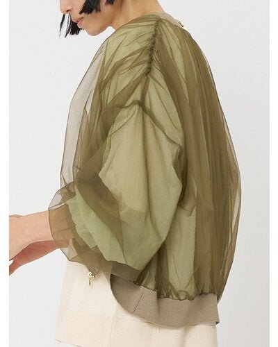 【CHIGNON 2026 SPRING】チュールボリュームブルゾン - Champdelarose