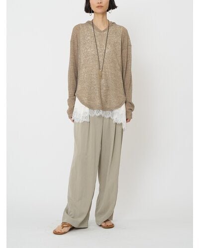 【CHIGNON 2026 SPRING】シアーフーディニットソー - Champdelarose